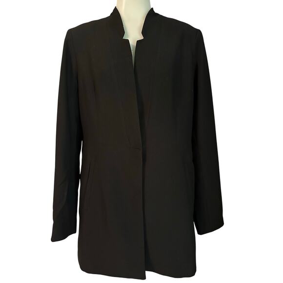 Rachel Zoe Womens One Button Long Sleeved Lined Blazer Jacket Black Size Medium - Picture 1 of 8